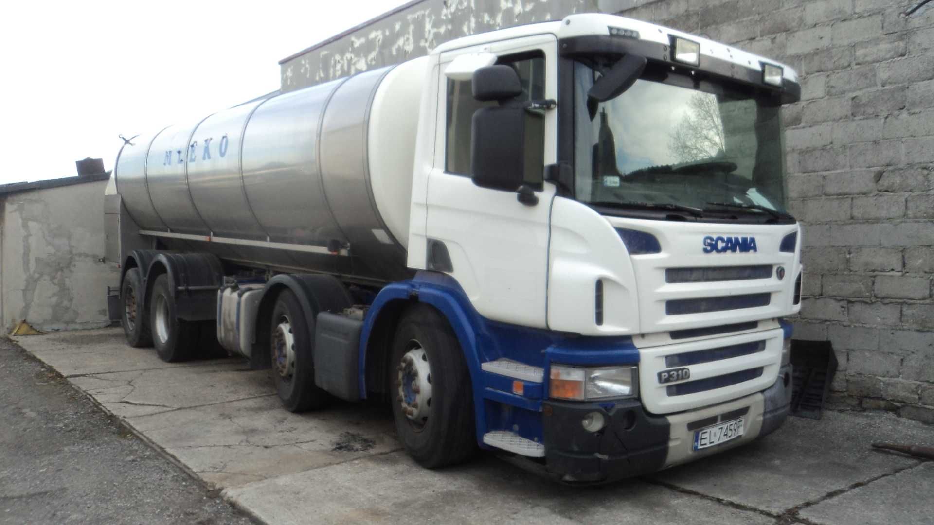 Scania P310 cysterna do mleka wody izolowana 20000l urządzenie 4 osie