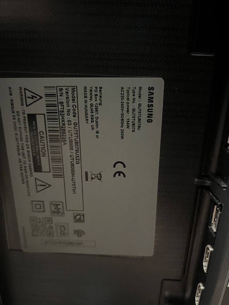 Samsung 75 діагональ 8 серія корпус в плівці