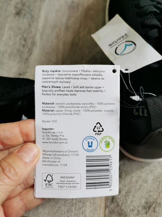 Buty męskie trampki, snekersy r. 42 Cleve nowe z metka