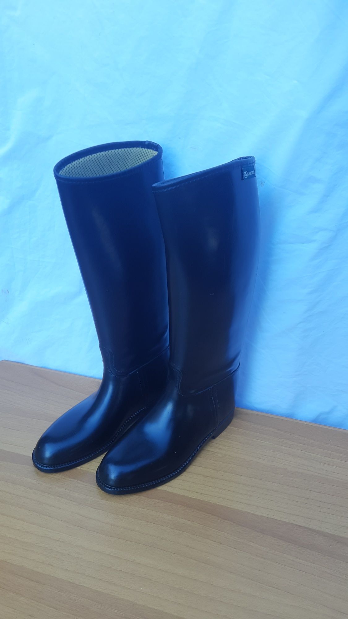 Aigle гумові чоботи, жіночі з м'якою підкладкою, 36р, жокейські, made