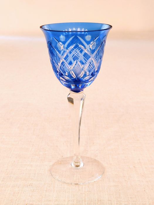 Kieliszek do wina remery kolorowe kryształowe kieliszki PRL retro