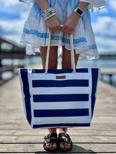 Nowa Torba Plażowa Shopper Na Plażę Piknik Zapinana Na Zamek Duża