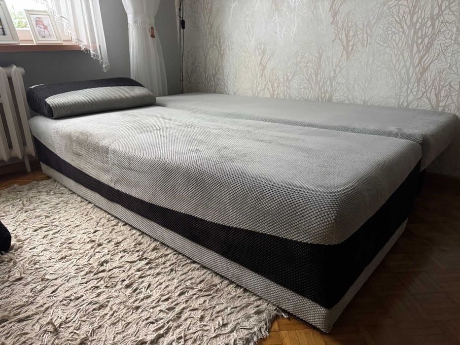 Kanapa sofa z funkcją spania i pojemnikiem na pościel