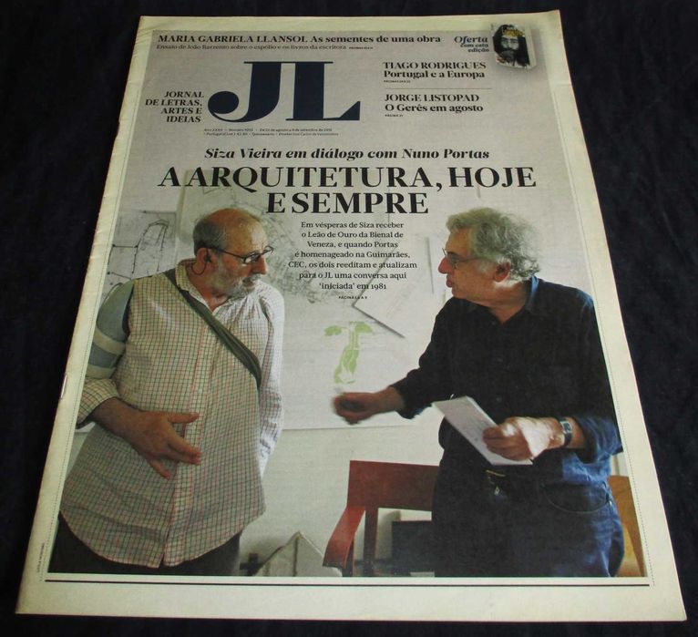 Jornal de Letras Artes e Ideias Siza Vieira Arquitetura hoje e sempre