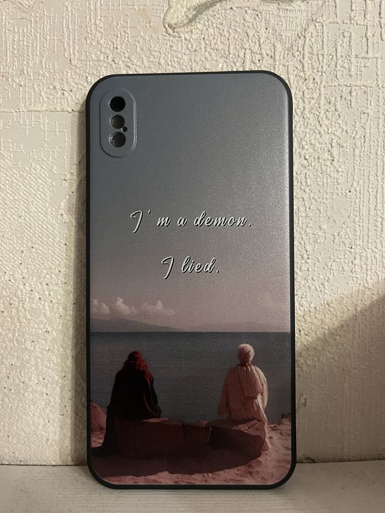 Чохли на айфон XS max, good omens, добрі передвісники, благие знамения