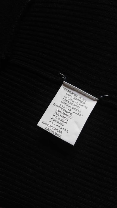 czarna wełniana sukienka sweter tunika wełna merino kaszmir motyl