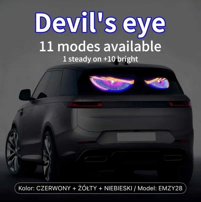 Oświetlenie LED Diabelskie oczy USB Nowe Demon Devil's Eye
