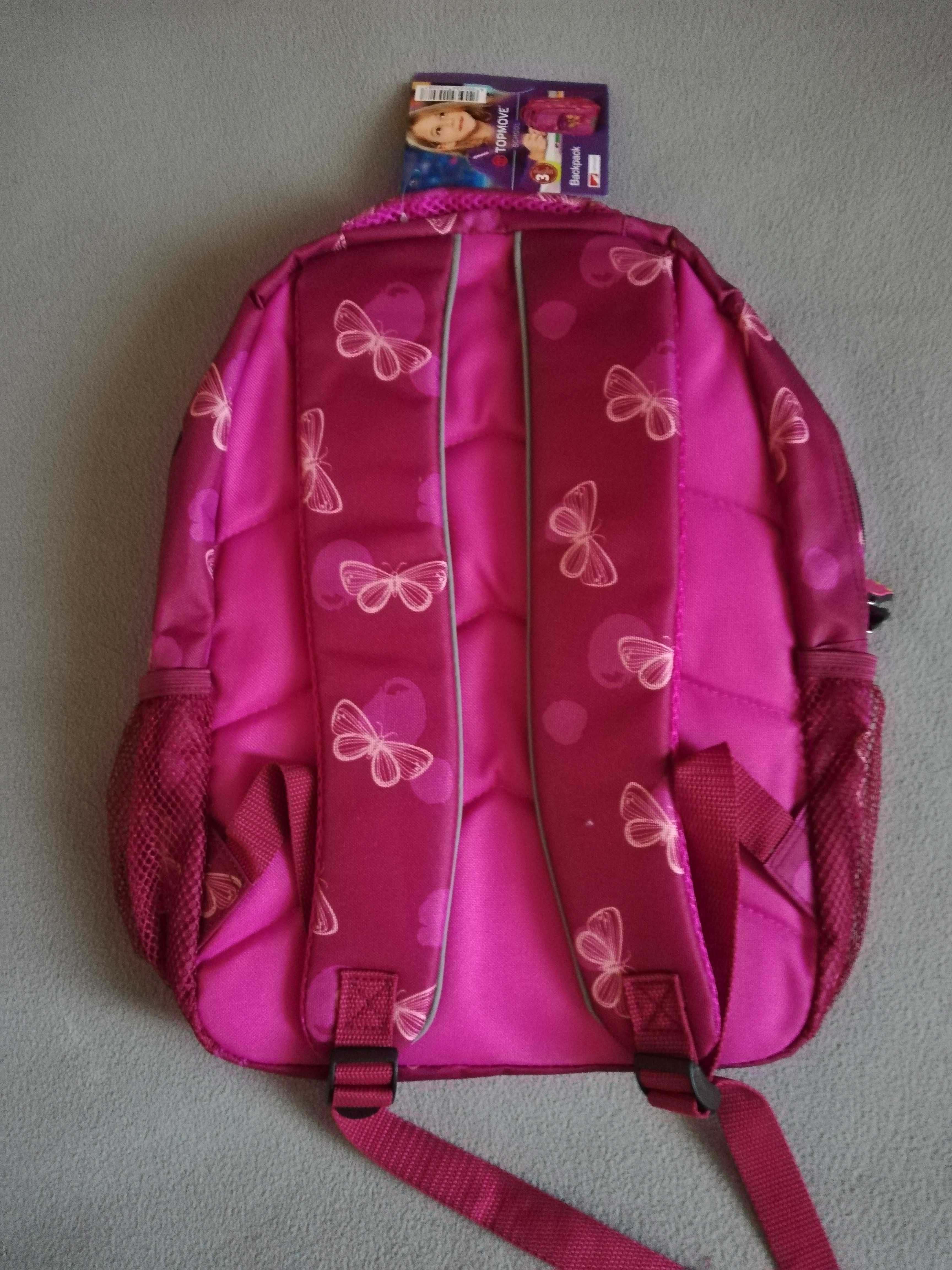 Nowy plecak szkolny z otworem na kabelek do słuchawek