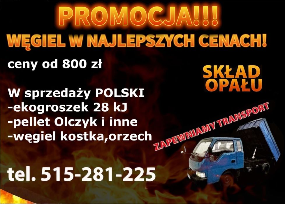 Ekogroszek 28Mj/kg Węgiel polskie kopalnie Pellet Ruda Maleniecka