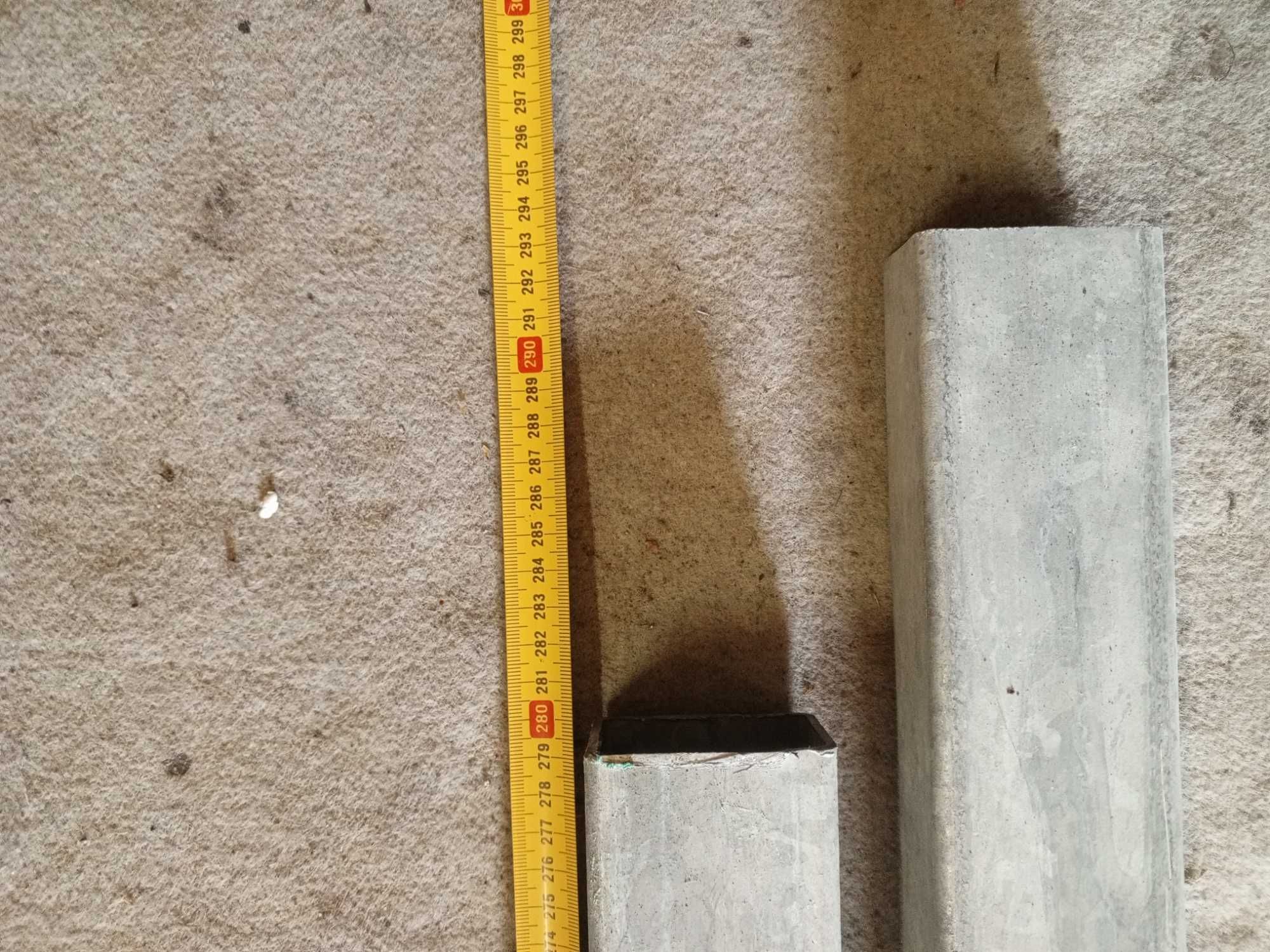 2x Profil zimno gięty pełny 60x40