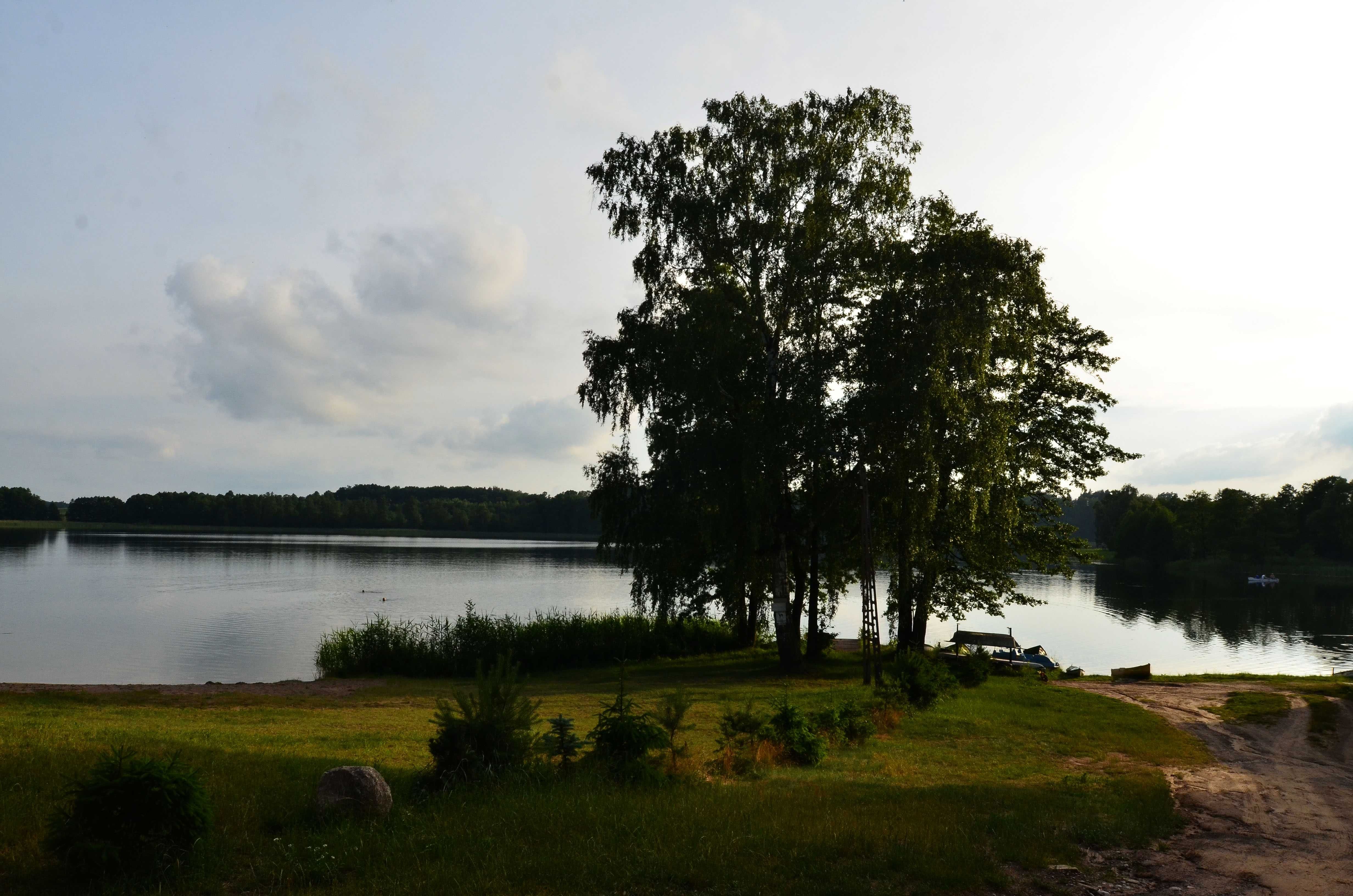 22-25.07 Domek z bala nad jeziorem  Mazury balia łowisko plaża Giżycko
