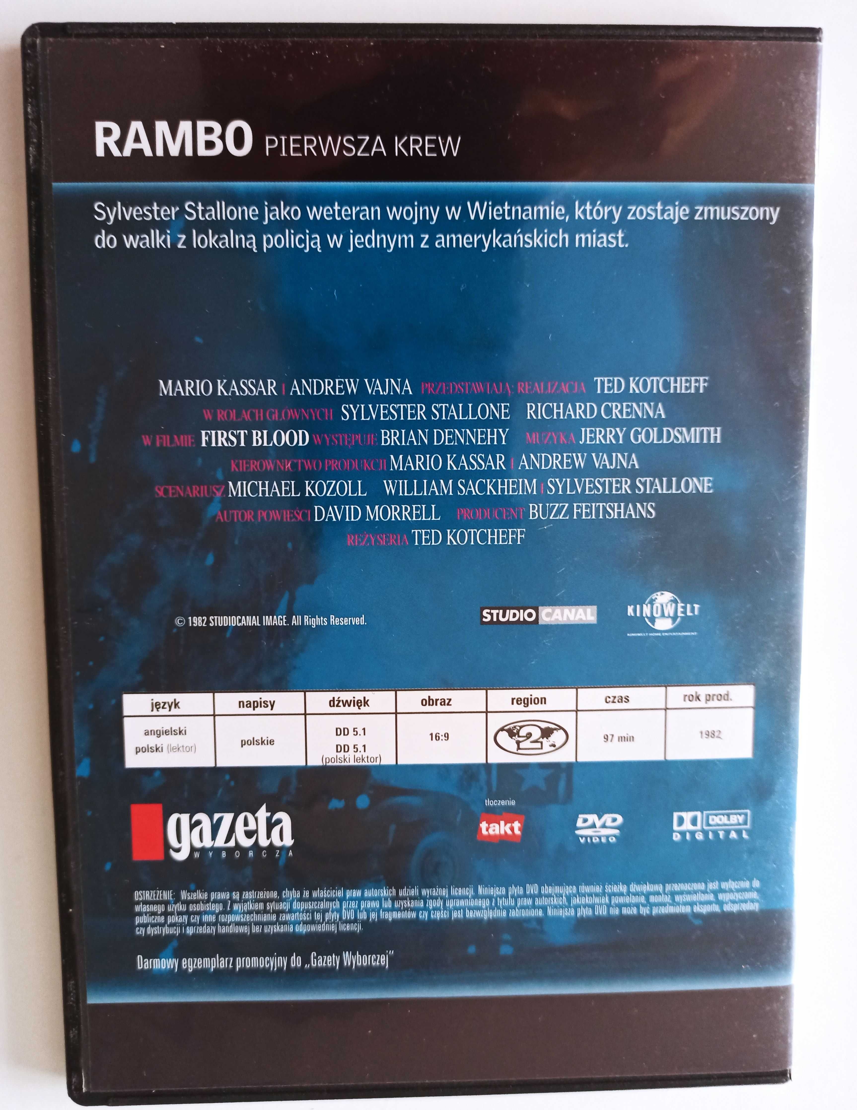 Rambo - Pierwsza Krew + Terminator - Dzień sądu 2x filmy DVD