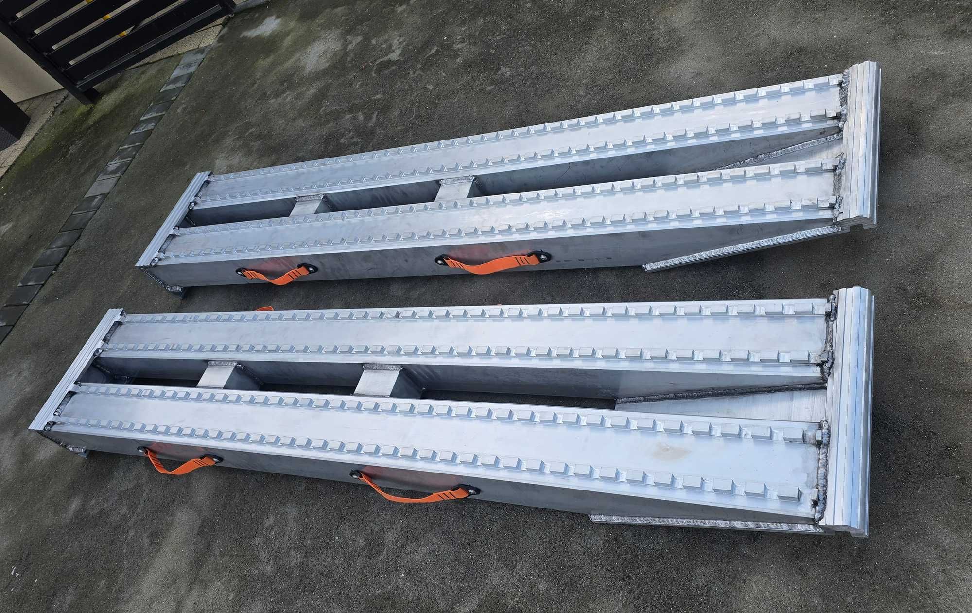 Najazdy aluminiowe PROFESSIONAL 3500x380x120mm mocowanie dolne 8,5 t.
