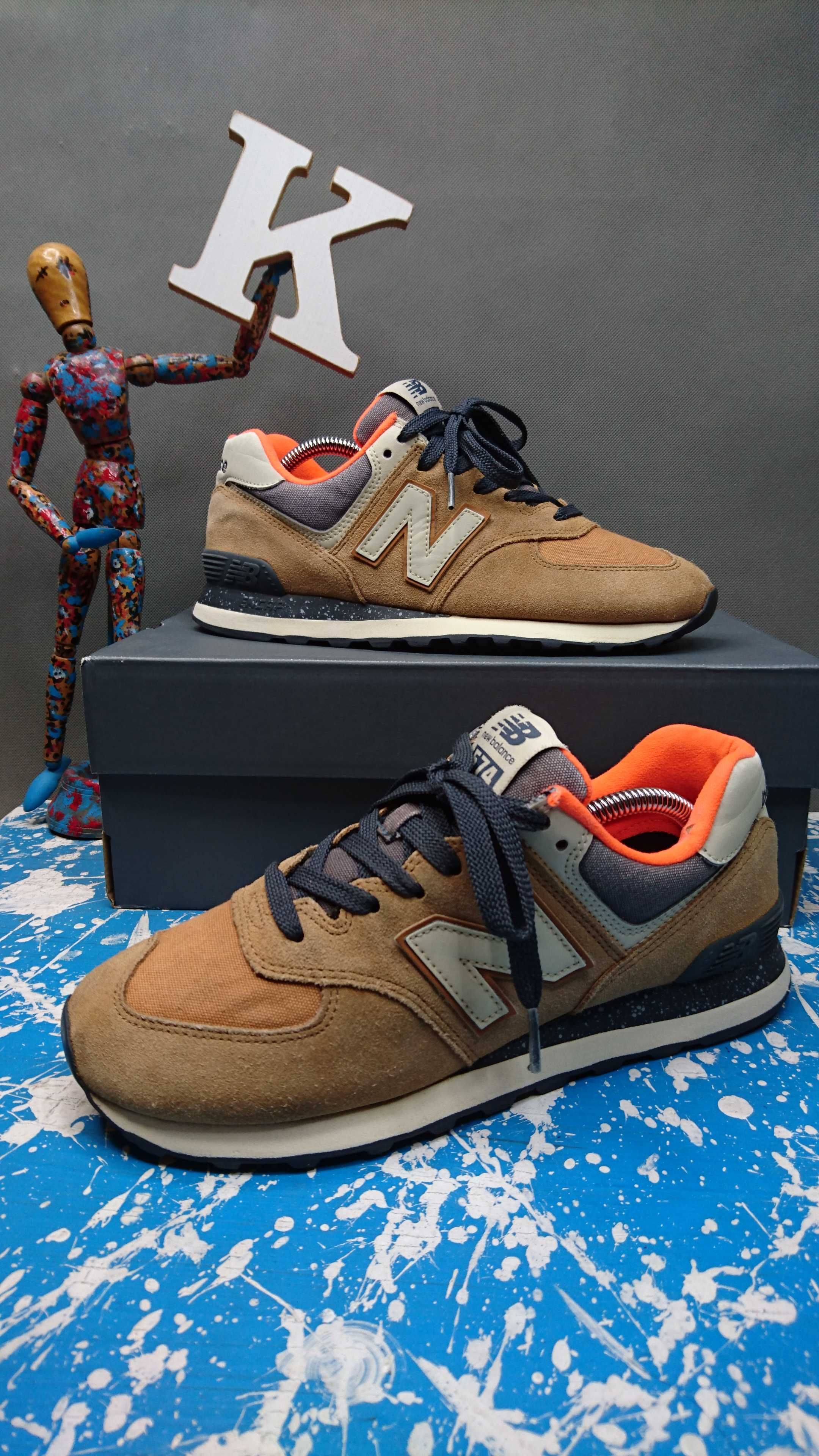 Buty New Balance 574 Hi Viz Beige Dark Navy R.41,5