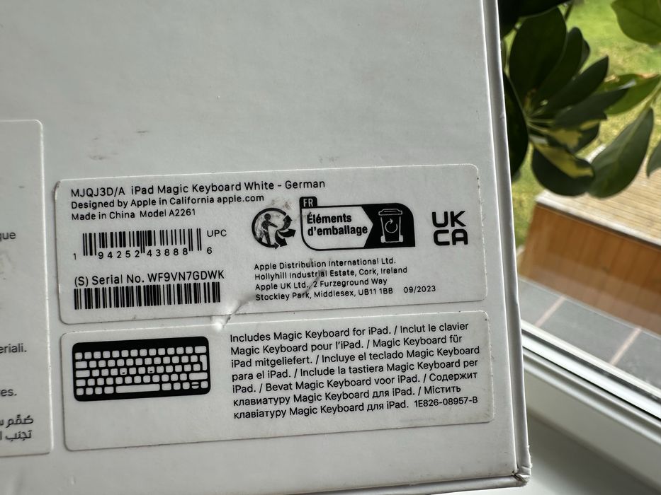 Klawiatura Apple Magic Keyboard 11” do iPad Air / iPad Pro biała