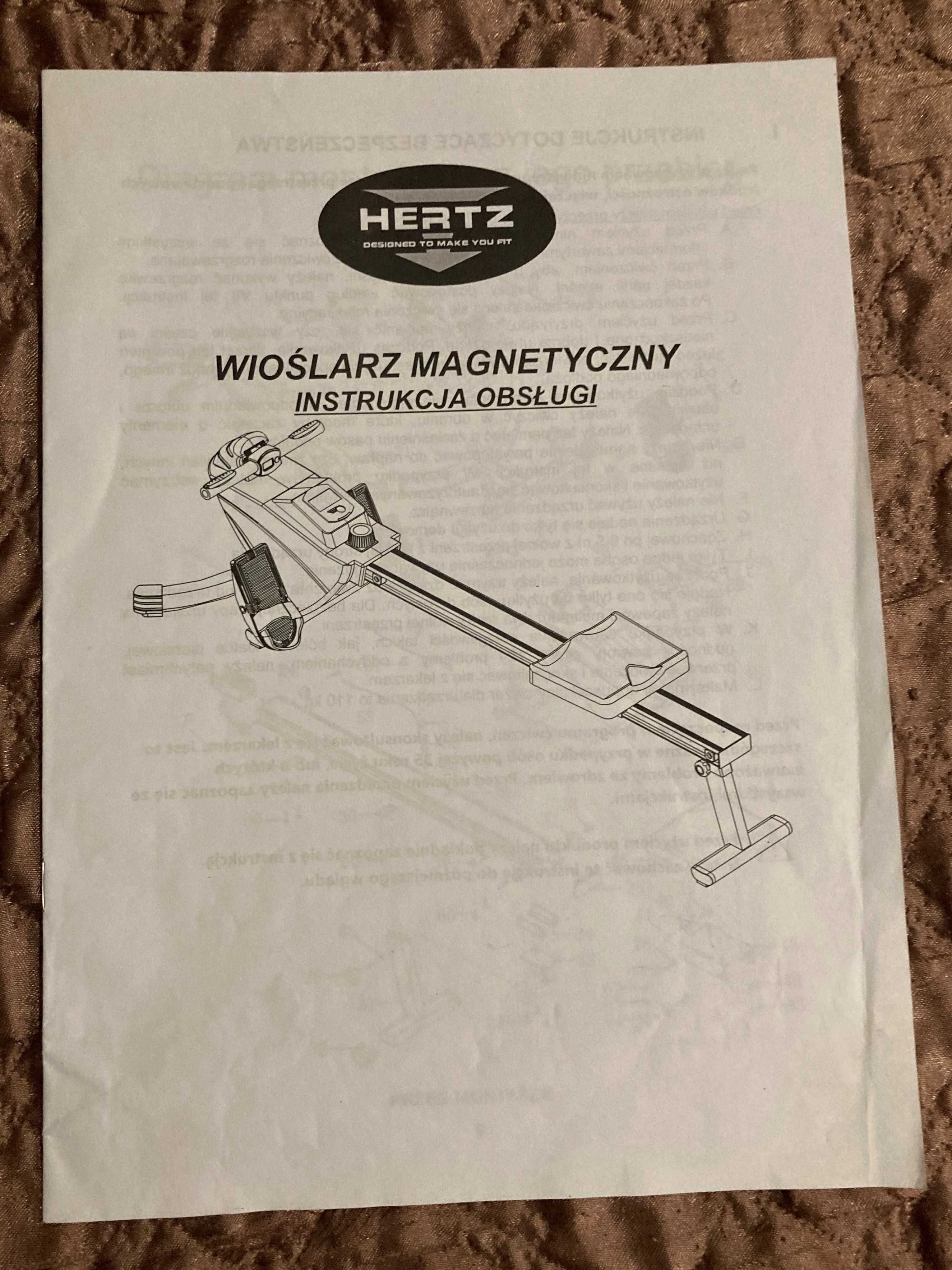 Hertz Wioślarz Magnetyczny Power Row Srebrny - Instrukcja