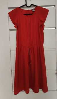 czerwona sukienka z H&M