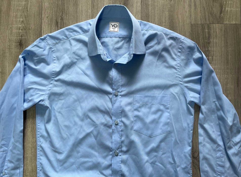 Рубашка Светло-голубая с длинным рукавом VD One р.40 = 159 грн за 2 шт