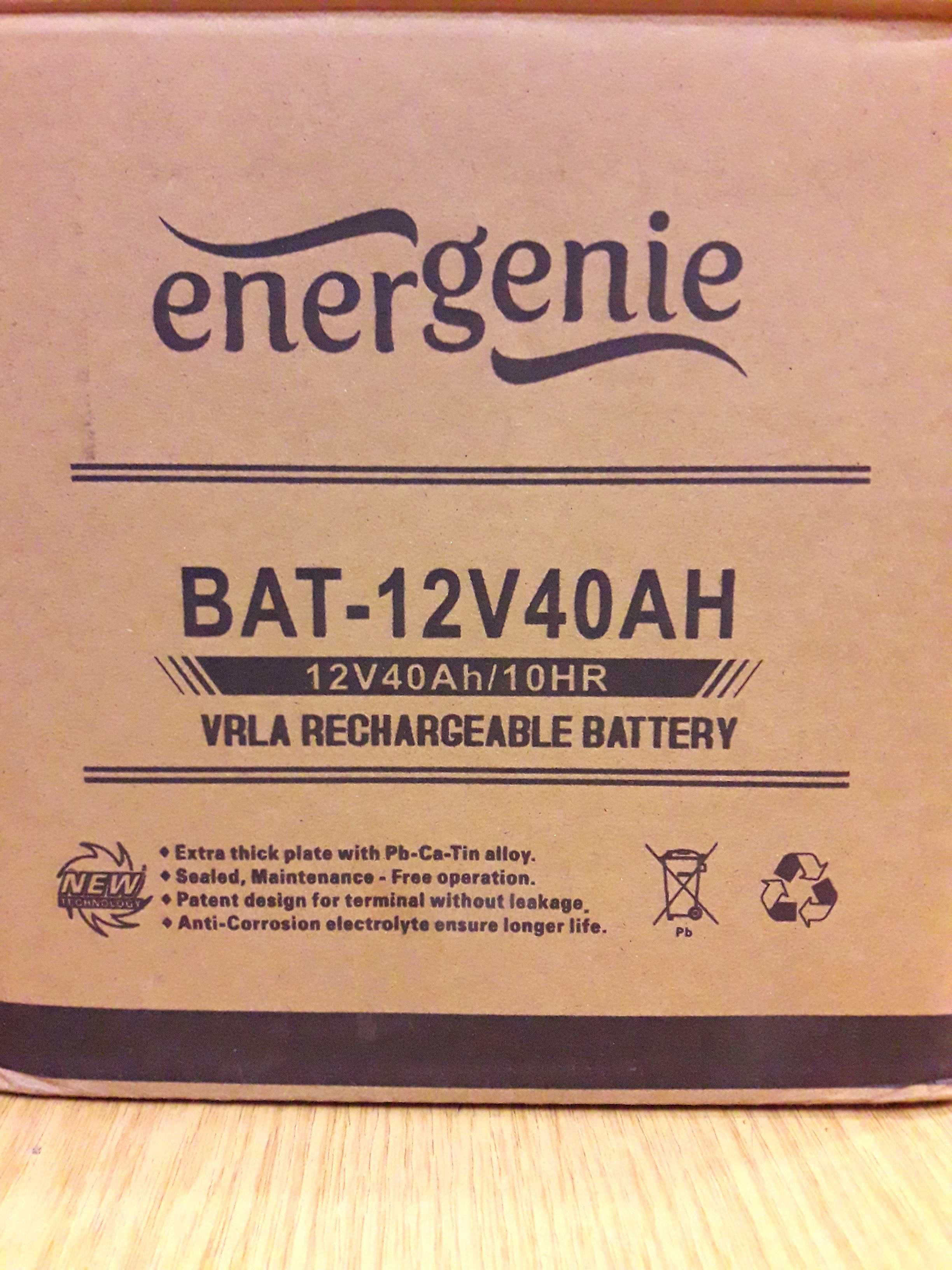 AGM VRLA 12V Акумулятор для ДБЖ ИБП UPS EnerGenie BAT-12V40AH 40Ah