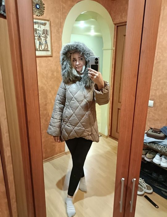 Куртка Пуховик з чорнобуркою