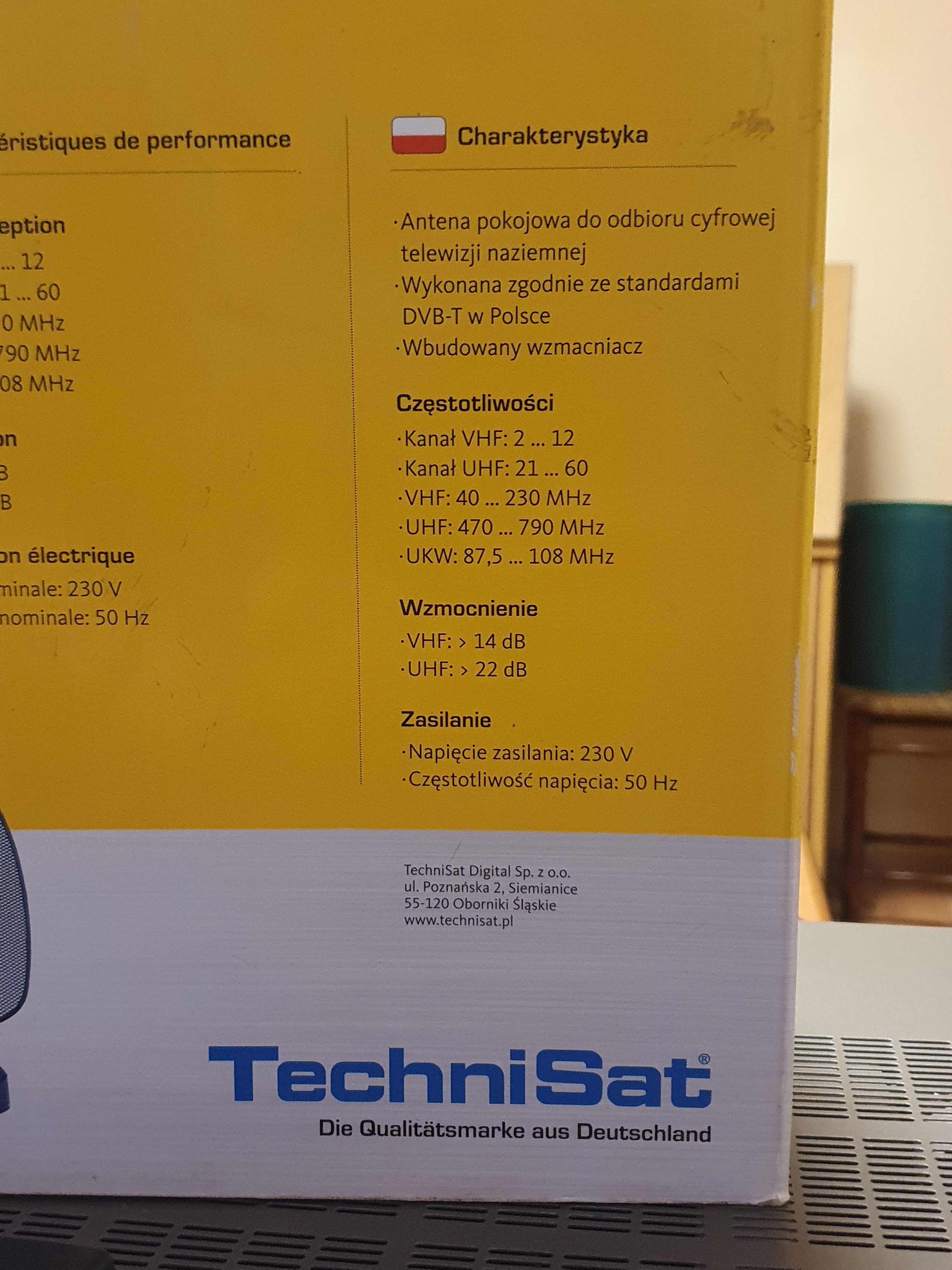 Antena wewnętrzna TechniSat DigiTenne TT2 (DVB-T, DVB-T2, Full HD)