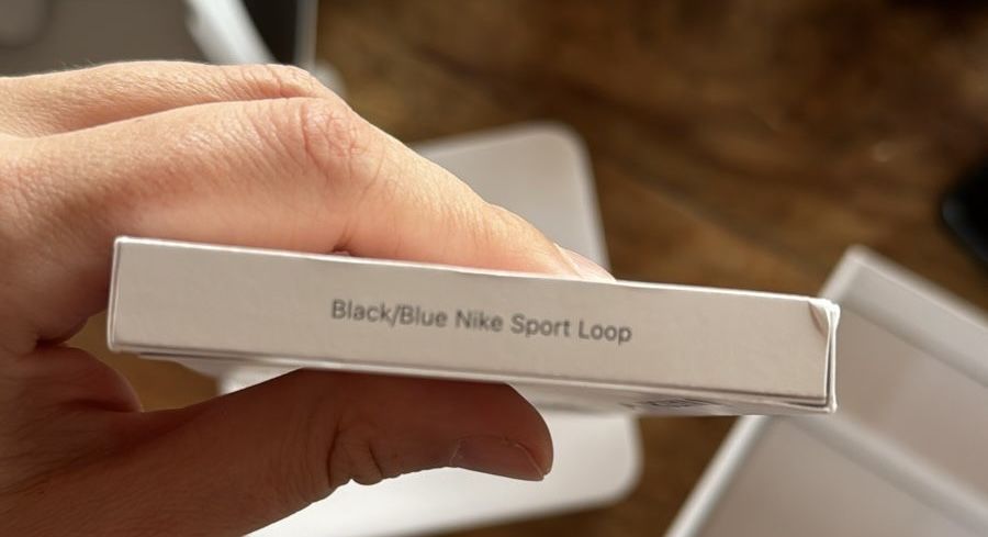 Ремінець для смарт-годинника Apple 41mm Black/Blue Nike Sport Loop