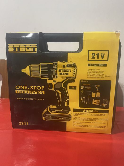 Aparafusadora de 21v em amarelo