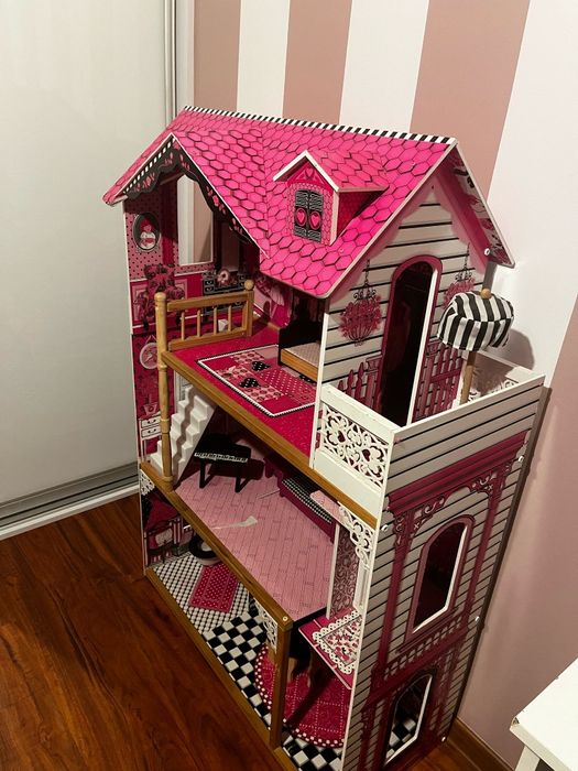 Domek dla lalek + oryginalny samochód Barbie