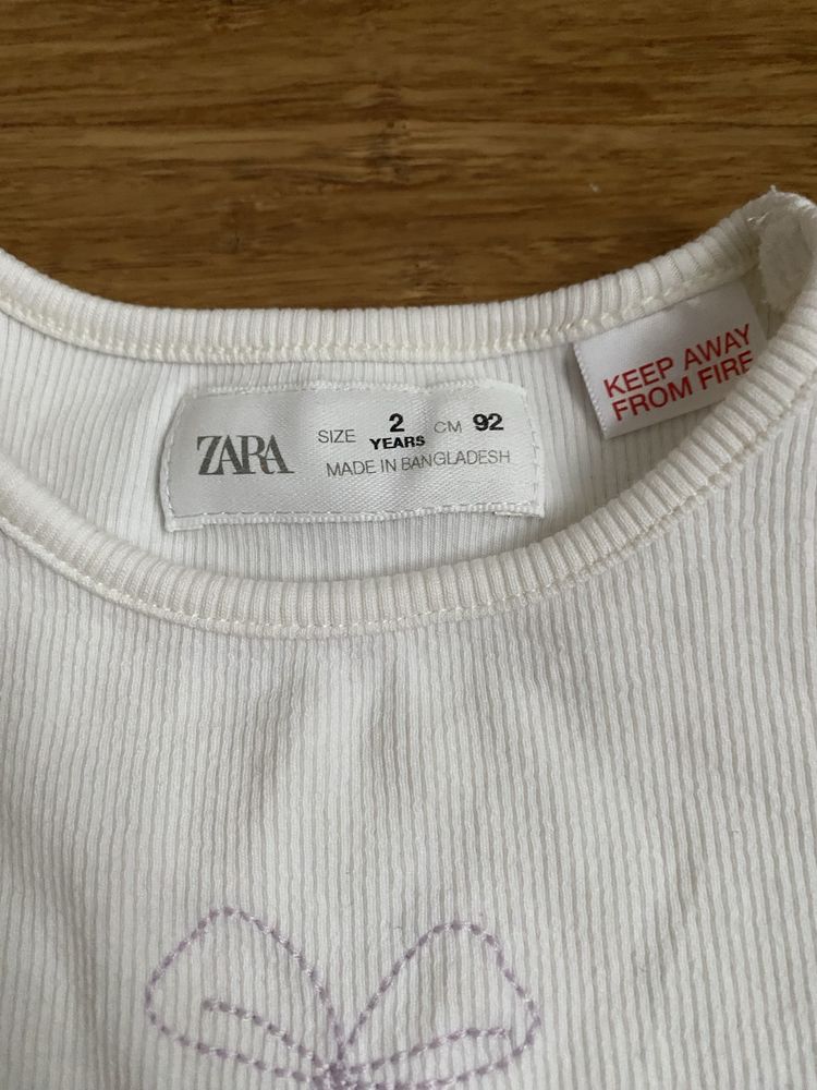 Zara t shirt i spodenki na lato roz 92cm