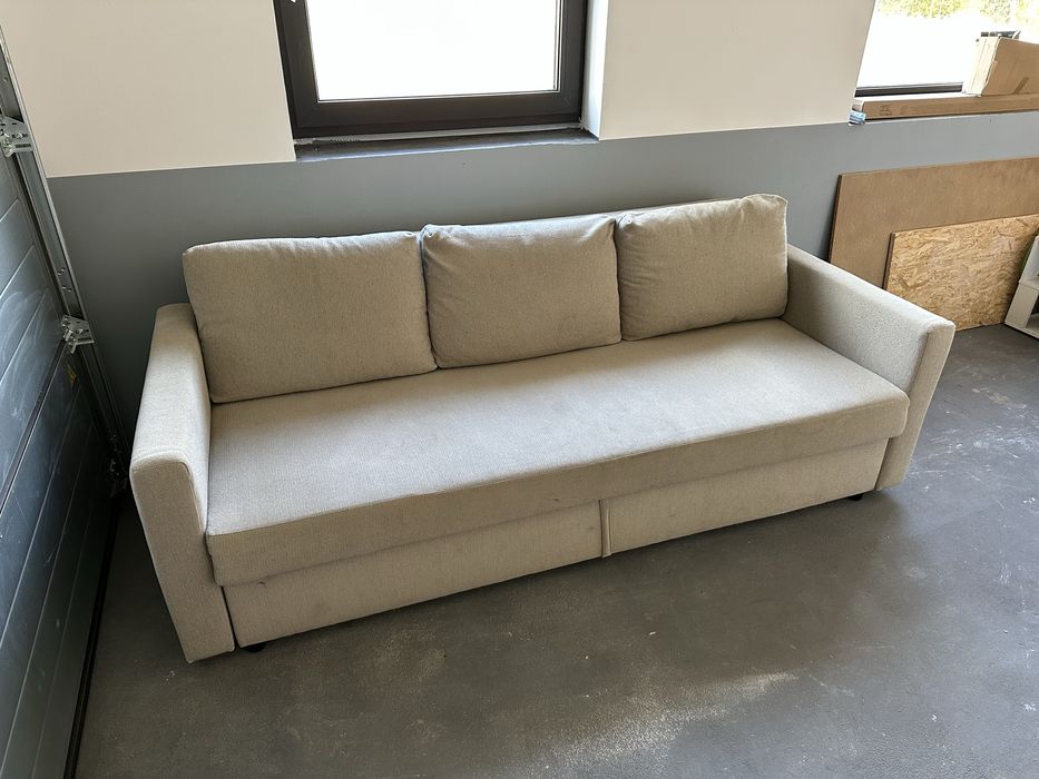 IKEA FRIHETEN Rozkładana sofa 3-osobowa szczecinek okazja