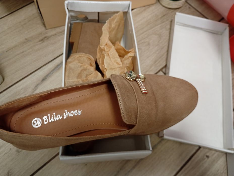 Baleriny mokasyny nowe 36,5
