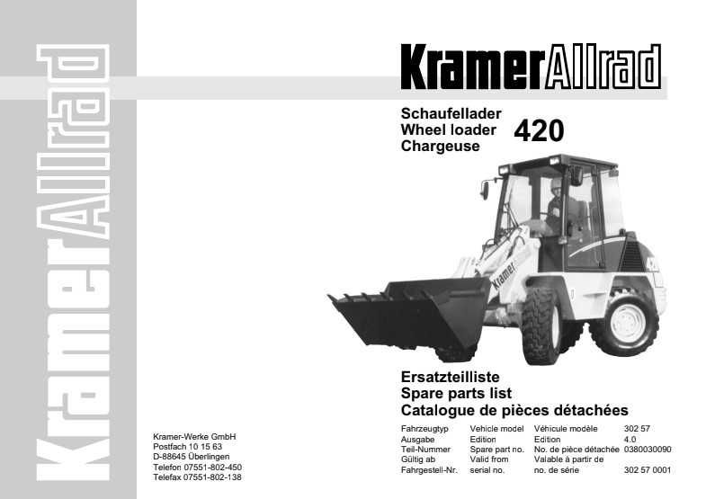 Katalog części Ładowarka kołowa Kramer 420 [302 57]