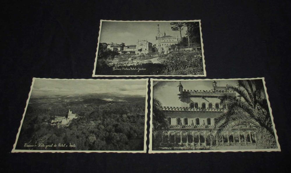 Postais Bussaco Bilhete Postal vintage preto e branco