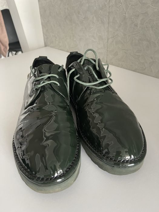 Лаковані темно-зелені дербі Marsèll, 43/5 розмір, Made in Italy