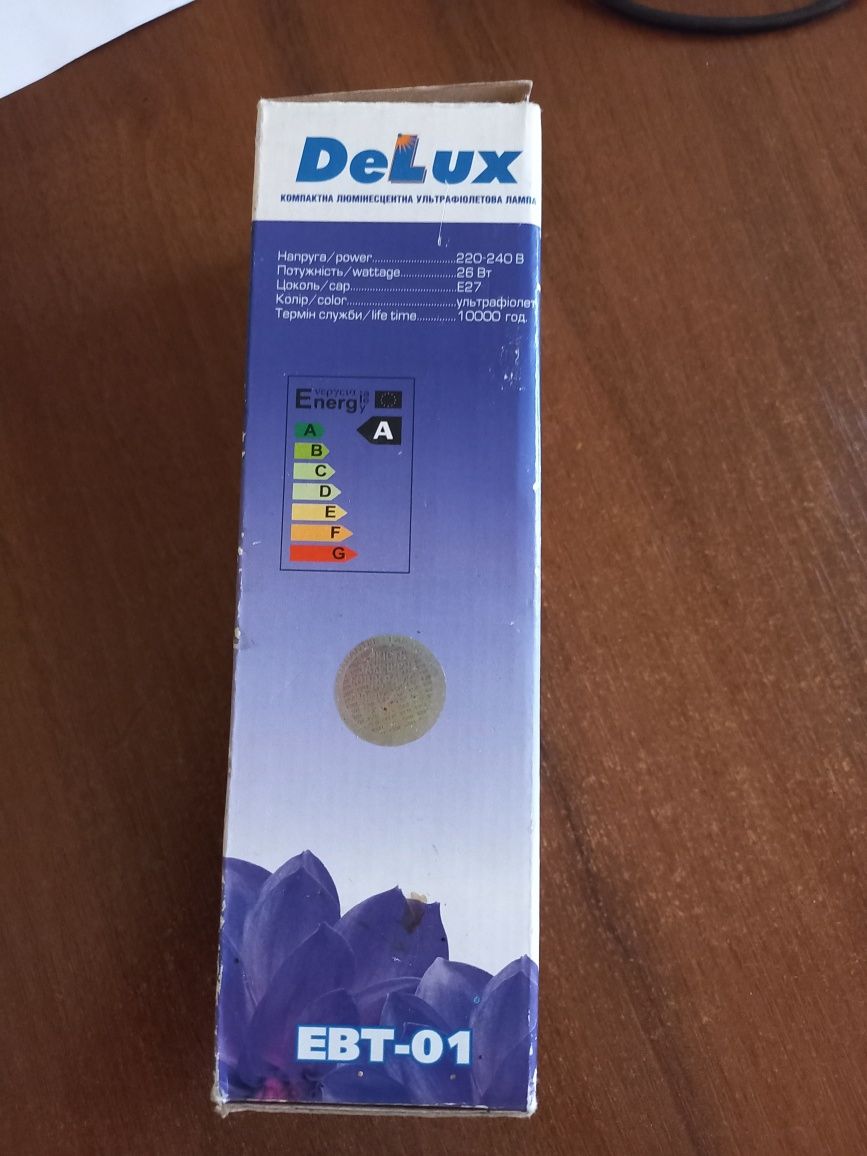 Ультрофіолетова лампа Delux EBT 01 ультрафіолет