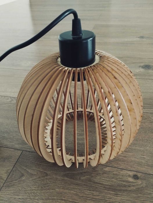 Lampa w stylu Boho, drewno, rustykalna