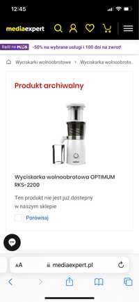 Wyciskarka wolnoobrotowa optimum rks-2200