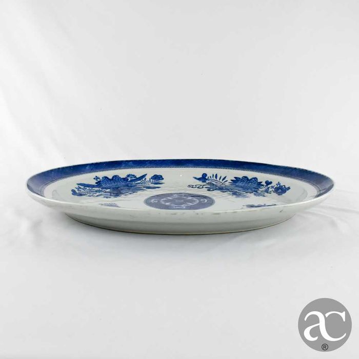 Grande Travessa China, Azul e Branco, Período Jiaqing 1796 a 1820