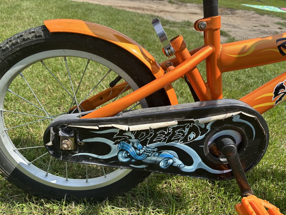 Rower dziecięcy 16” Rock Kids Speed – koszyk, kółka, kij