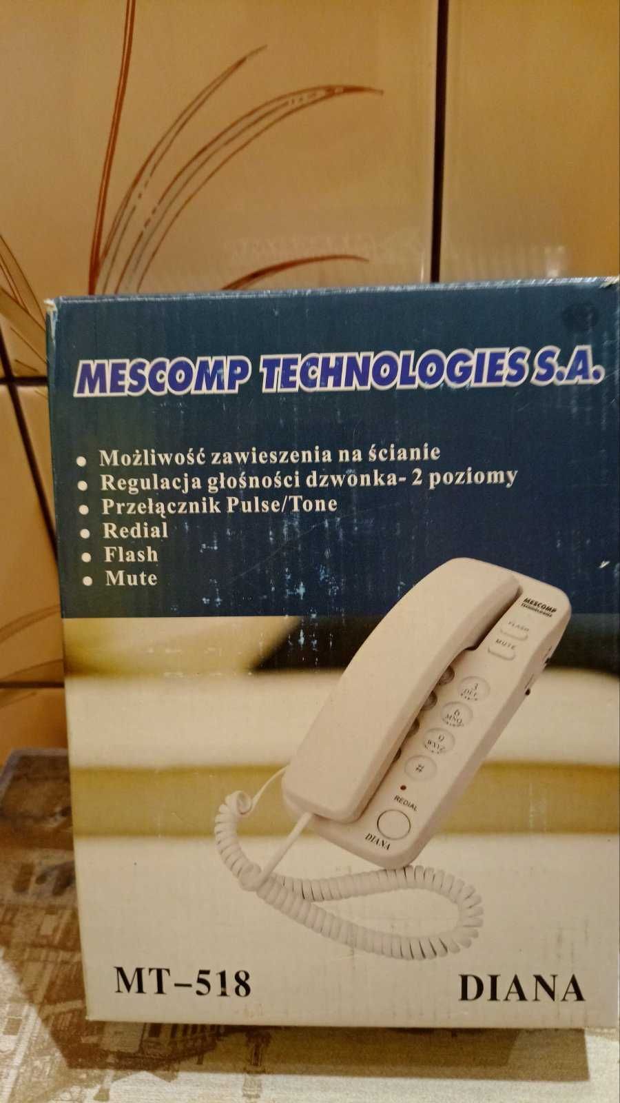 Telefon stacjonarny Mescomp MT-518 biały