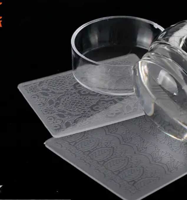 Стемпинг штамп для дизайну нігтів з 2-ма шкребками