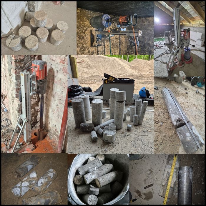Przewierty w Betonie Cegle Kamieniu Asfalcie do 500mm.