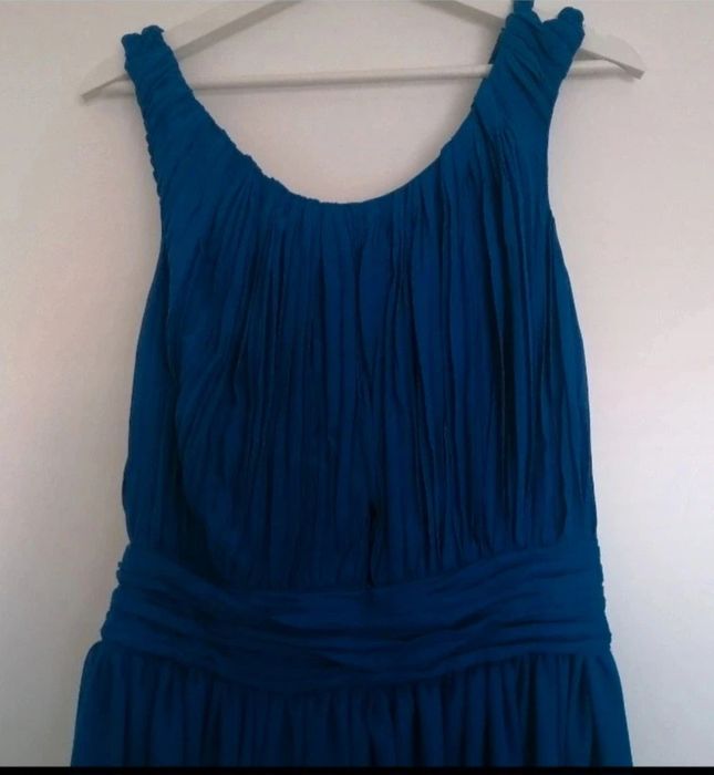 Vestido comprido azul