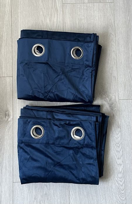 2 Zasłony Aksamitne 140x245cm. Zaciemniające Termiczne Na Przelotkach