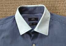HUGO BOSS рубашка M-L slim fit ОРИГИНАЛ в клетку