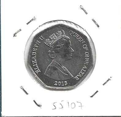 Gibraltar - - - 50 Pence - 2013 - - - Christmas - - - Moeda