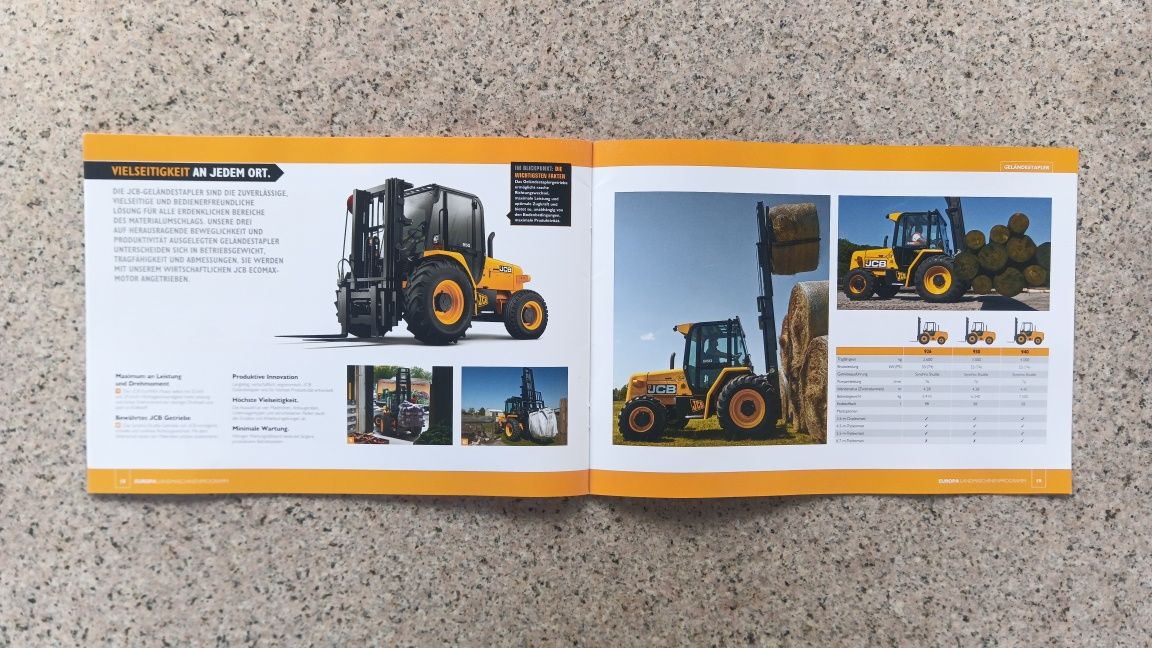 JCB Maszyny rolnicze Program modeli 2017 Prospekt