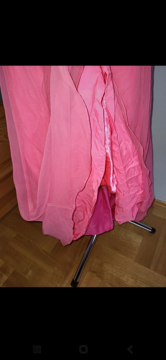 Sukienka długa różowa 36 wesele  studniówka