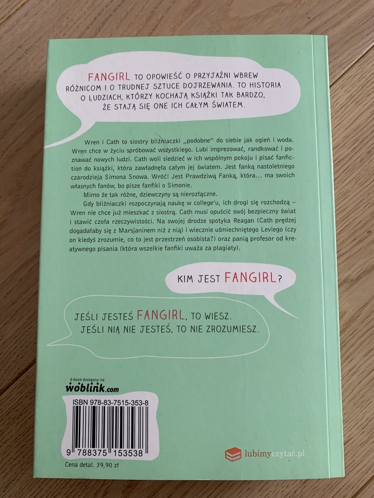 Książka Fangirl Rainbow Rowell