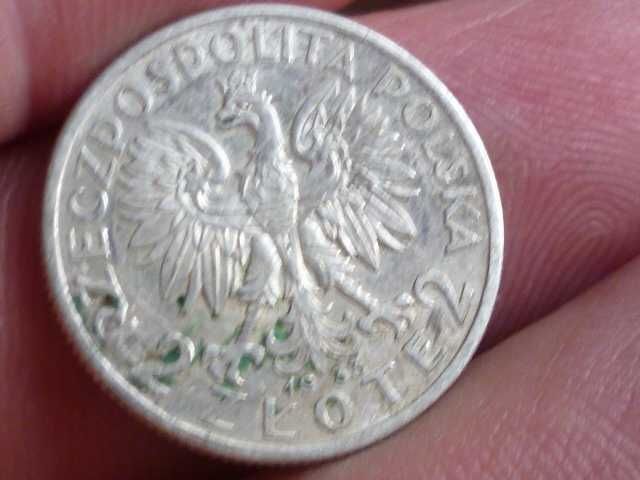 6 szt srebrne 2 zł 1933 Głowa Kobiety